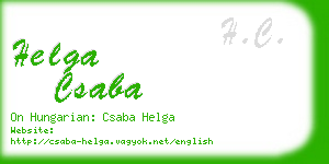 helga csaba business card